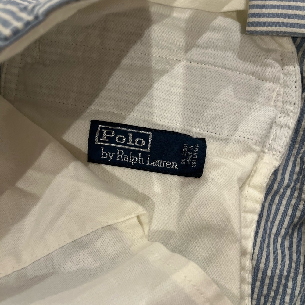 Ralph‎ Lauren, men’s shorts, blue and white stripes, size 38 - Picture 3 of 5